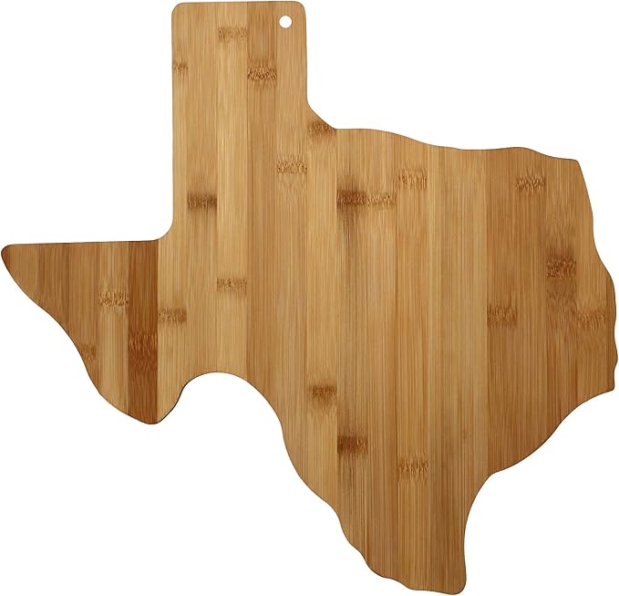 Totally Bamboo Texas State Shaped Bamboo Serving & Cutting Board