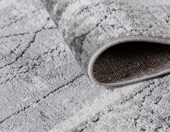 Rugs.com Oregon Collection Rug – 10' x 14' Gray Low-Pile Rug Perfect for Living Rooms, Large Dining Rooms, Open Floorplans