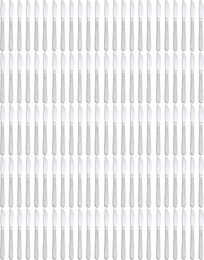 Dinner Forks, Spoons & Dinner knives Set, Food Grade Stainless Steel Silverware Set, Mirror Polished, Dishwasher Safe Flatware Set (120-Pcs, Dinner Knives)