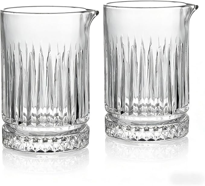 2pcs 21oz Cocktail Mixing Glass Bartender - Cocktail Accessories - Bartender Kit for Martini, Manhattan, Old Fashioned - Wedding Anniversary Birthday Christmas Decorations Gift for Home Bar