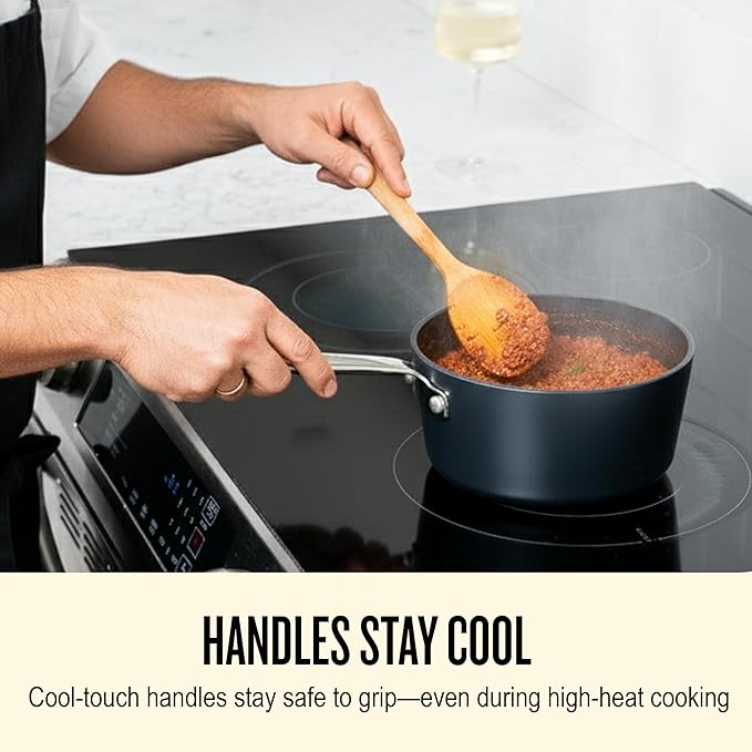 Alva Maestro 12-Piece Ceramic Cookware Set – Nonstick & No PTFE, PFOA, PFAS for Safe, Healthy Cooking – Oven & Induction Safe for Fast Even Heat, Effortless Cleanup, Durable Designed to Last