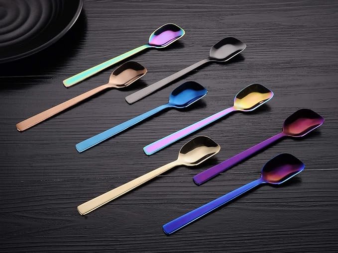 Nirosta Yogurt Spoon, Stainless Steel Gelato/ Ice Cream Spoon, Fruit Spoon, Dessert Spoon, 6.4-inch, Set of 6