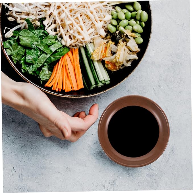 Ceramic Snack Plates Set of 4 Shallow Dipping Bowls for Soy Sauce Vinegar and Sauces Rustic Earthenware Appetizer Trays for Hotels and Restaurants