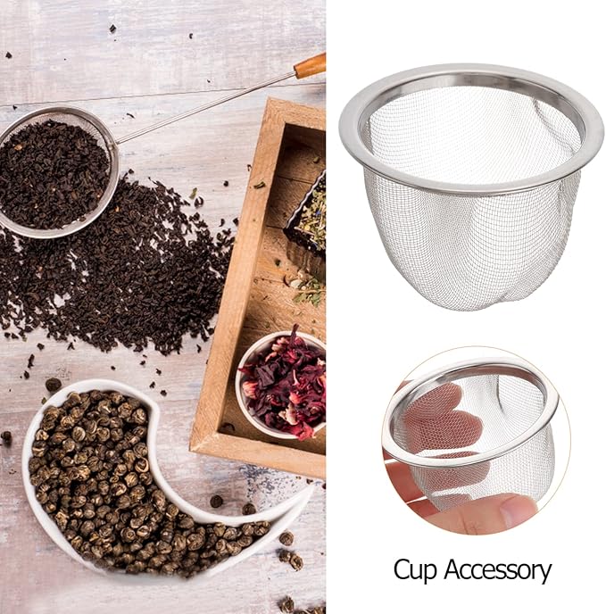 8pcs Stainless Steel Tea Filter Sturdy Metal Infuser for Loose Leaf Tea Diameter Height for Home Brewing Herbs Spices Design for Use