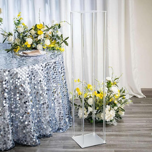 Efavormart 48" Clear Acrylic Flower Stand, Decorative Vase Table Centerpiece