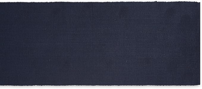 DII Basic Everyday Ribbed Tabletop 100% Cotton, Table Runner, 13x72, Nautical Blue