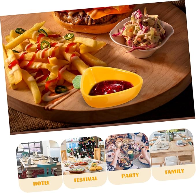 Ciieeo Carrot Shaped Ceramic Sauce Plate Multi-use Plate Dipping Bowl Soy Sauce Vinegar Mustard Dish
