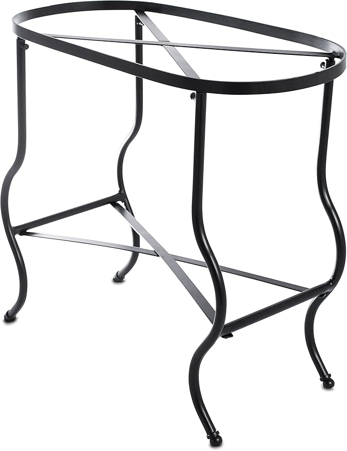 BirdRock Home Stainless Steel Beverage Tub with Stand - Oval - Bottom Tray - Party Drink Holder - Wooden Handles - Outdoor or Indoor Use - Free Standing