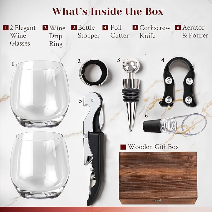 Custom She Asked Said Yes Bride Groom Wedding Engraved Set of 2 Stemless Wine Glasses and Accessories with Wood Box Design Your Own Personalized Gift for Him Her Couples