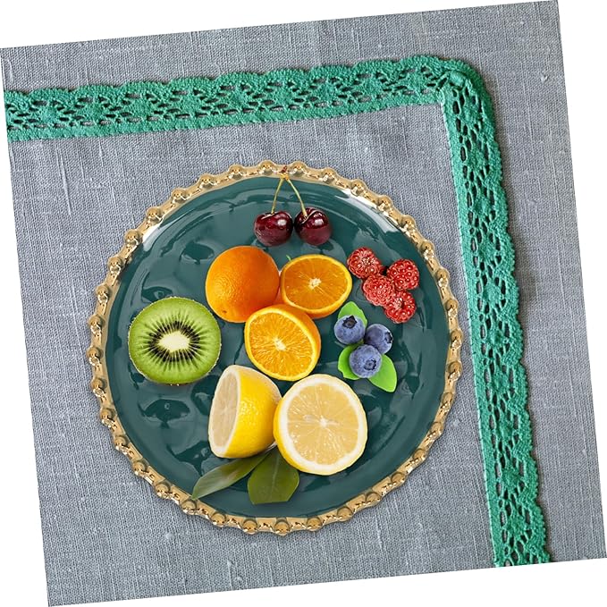 Nordic Style Ceramic Snack Dish Edged Breakfast Plate for Family Use for Desserts Appetizers and Everyday Meals Smooth Finish and Meticulous Craftsmanship