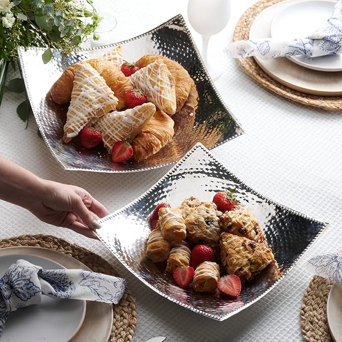 Stainless Serving Trays Trays & Platters – 2 Pack (f-co0050)