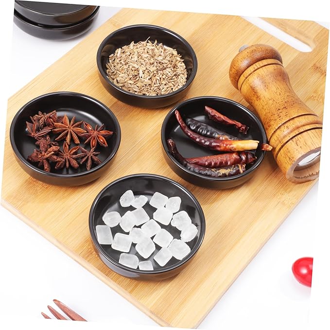Alipis 6pcs Japanese Ceramic Dipping Dishes Multi-use Sauce Plates for Sushi Appetizers Condiments Non-stick Tableware for Easy Cleaning Maintenance