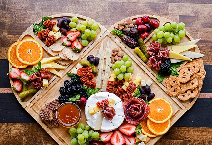 Modern Day Homestead 3 Piece Magnetic Charcuterie Board Set: Charcuterie Boards Gift Set, Bamboo Cheese Board | Labor Day Party | House Warming New Home | Wedding Gifts | Serving Ware | Football Party