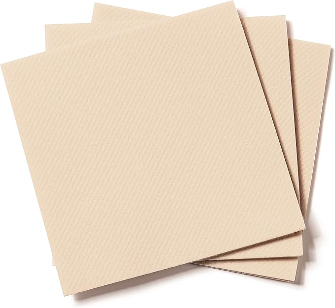 AMERICAN HOMESTEAD Ivory Cocktail Napkins - Premium 4.75"x4.75" Disposable Linen-Like Beverage Napkins - Bulk Square Party Bar Serviettes for Weddings, Parties, Events, and Everyday Use - 100 Count