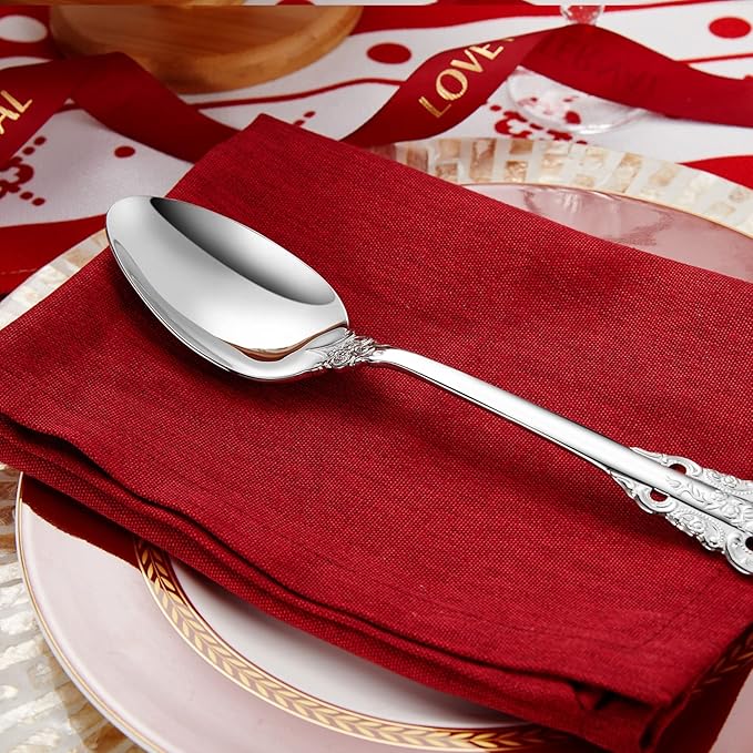 KEAWELL Gorgeous 5-Piece 18/10 Stainless Steel Hostess Serving Utensil Set, Dishwasher Safe (Silver)