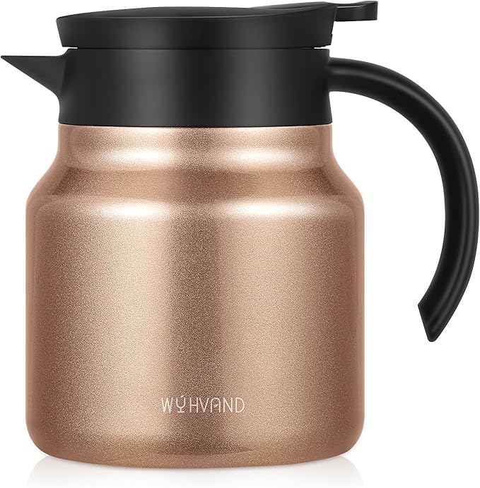 27Oz Thermal Coffee Carafes For Keeping Hot/Cold, Stainless Steel Coffee Carafe, Dustproof Insulated Water Carafe for Party/Home, Copper