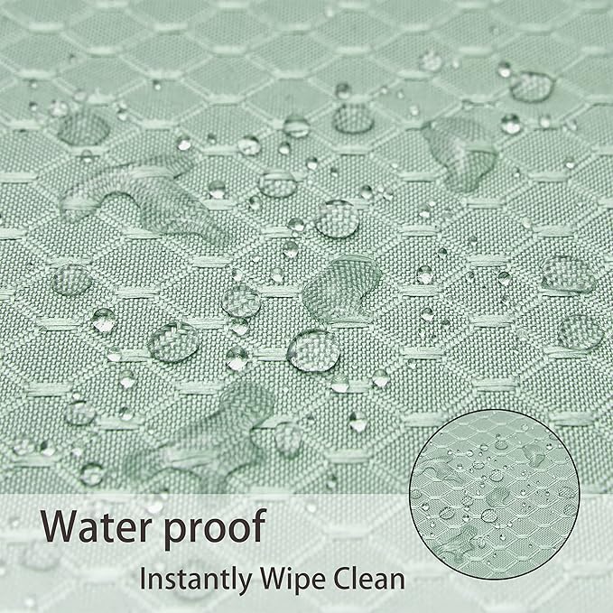 Rectangle Table Cloth Linen Farmhouse Stainproof Waterproof Washable Polyester Oblong Rectangular Fabric Table Cover for Kitchen Dining Dinner (Sage Green, 60 X 120 Inch)