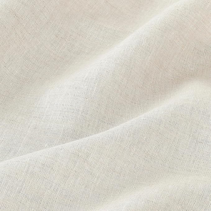 D'Moksha Homes Linen Tablecloth for Rectangle Tables 60 x 132 Inch - 100% Pure Linen Light Natural Table Cloth - Machine Washable Cloth Tablecloth for Winter, Christmas, Holiday, New Year