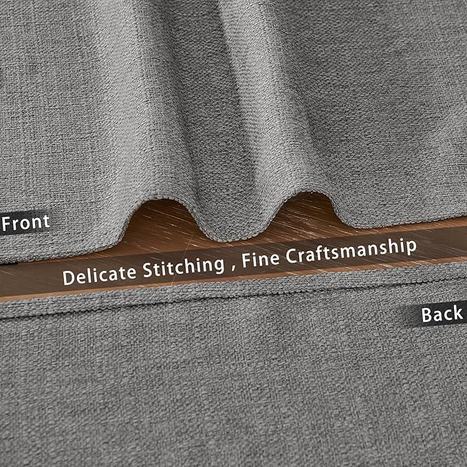 BALCONY & FALCON Placemats Set of 6 Faux Linen Cloth Place Mats Washable Waterproof Wrinkle Resistant Table Placemats for Dining Kitchen Farmhouse Indoor & Outdoor Use(Gray, 13.8”x 17.7”