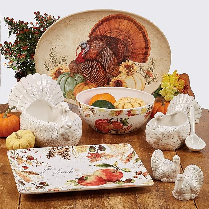 Certified International Harvest Splash 6" Square Canape Plates, Set of 4 ,Multicolored, Large
