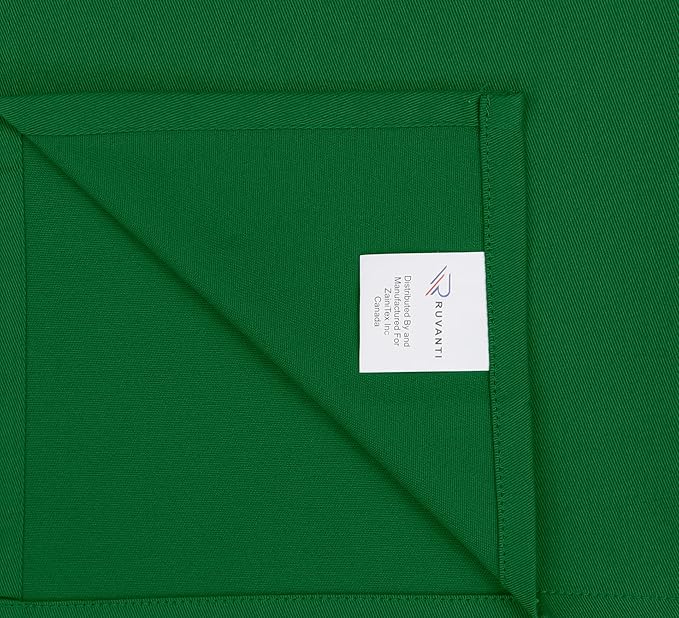 Ruvanti Cloth Napkins Set of 12, 18x18 Inches Napkins Cloth Washable, Soft, Durable, Absorbent, Cotton Blend. Table Dinner Napkins Cloth for Hotel, Christmas Parties, Restaurant, Wedding - Dark Green