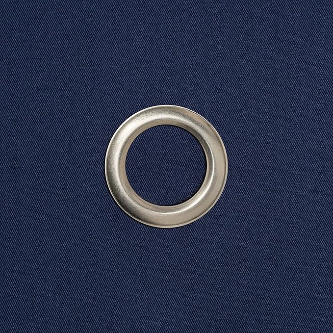 Classic Collection, Bottle Cloth with Metal Ring for Ice Buckets, Cotton, 42 cm, Corner Hole (Royal Blue with Silver Metal Ring, Pack of 2)