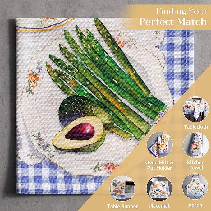 Maison d' Hermine Cloth Napkins Set of 4 100% Cotton Everyday Reusable Square Napkins Cloth Washable, Dinner, Party, Wedding, Restaurant, Spring/Summer (Gourmand, 20" x 20")