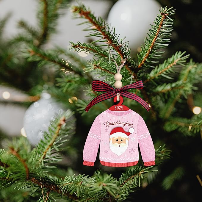 Granddaughter Ornaments - Granddaughter Christmas Ornament - Family Ornaments for Christmas Tree - Granddaughters Gifts, Gifts for Granddaughters from Grandma, Grandpa - Wood Ornament 2025