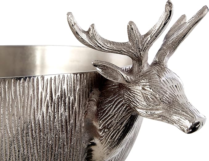 Premier Housewares Deer Punch Bowl - Nickel Finish