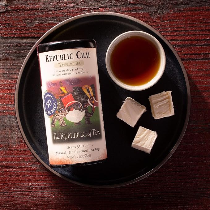 The Republic of Tea – Republic Chai Black Tea, 50 Tea Bags, Spiced Chai Blend, Gluten Free