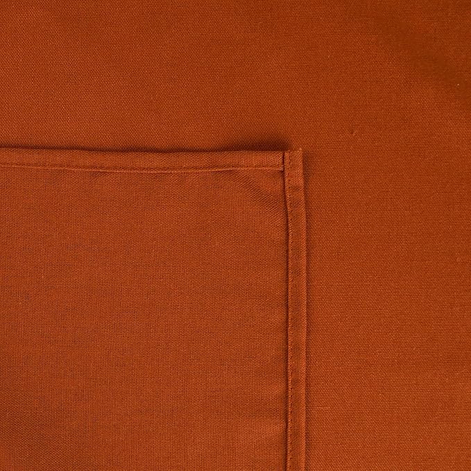 Solid Color Linen Blended Thin Dinner Cloth Napkins - Set of 12 (40 x 40 cm) - for Events & Home Use (Terra Cotta)