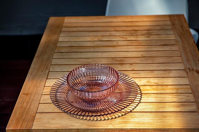Fortessa Archie Glass Cereal Bowl, 22.8 Ounce, Pink