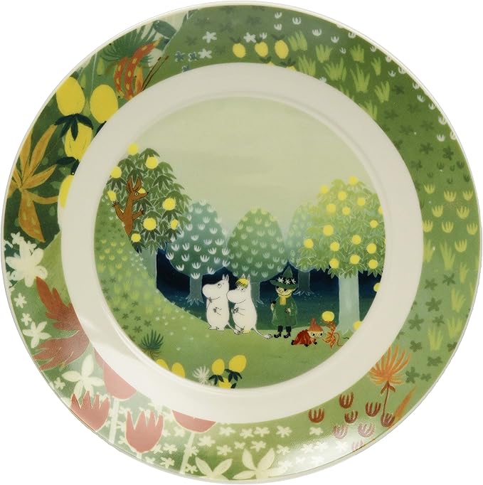 Yamaka Shoten MM3201-330 Luonto Plate, 7.7 inches (19.5 cm), Hill, Microwave Safe, Moomin Goods, Scandinavian, Mother's Day, Gift, Tableware, Gift, Wedding Gift, Made in Japan