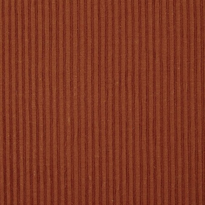 DII Basic Everyday Ribbed Tabletop 100% Cotton, Placemat Set, 13x19, Cinnamon, 6 Piece