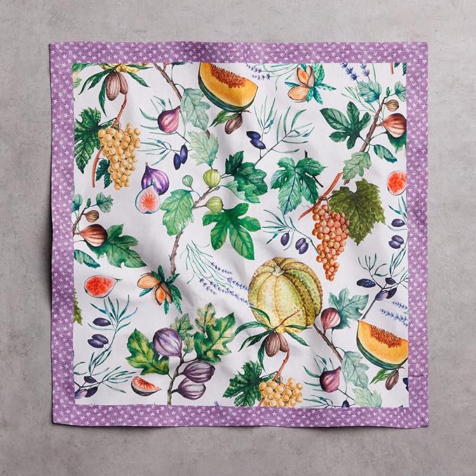Maison d' Hermine Cloth Napkins Set of 4 100% Cotton Soft & Durable Everyday Reusable Square Napkins Cloth Washable, Dinner, Cocktail Party, Wedding, Restaurant (Cavaillon, 18" x 18")