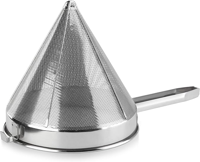 New Star Foodservice 34196 18/8 Stainless Steel China Cap Strainer, 7-Inch, Coarse Mesh