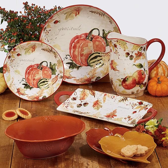 Certified International Harvest Splash 6" Square Canape Plates, Set of 4 ,Multicolored, Large