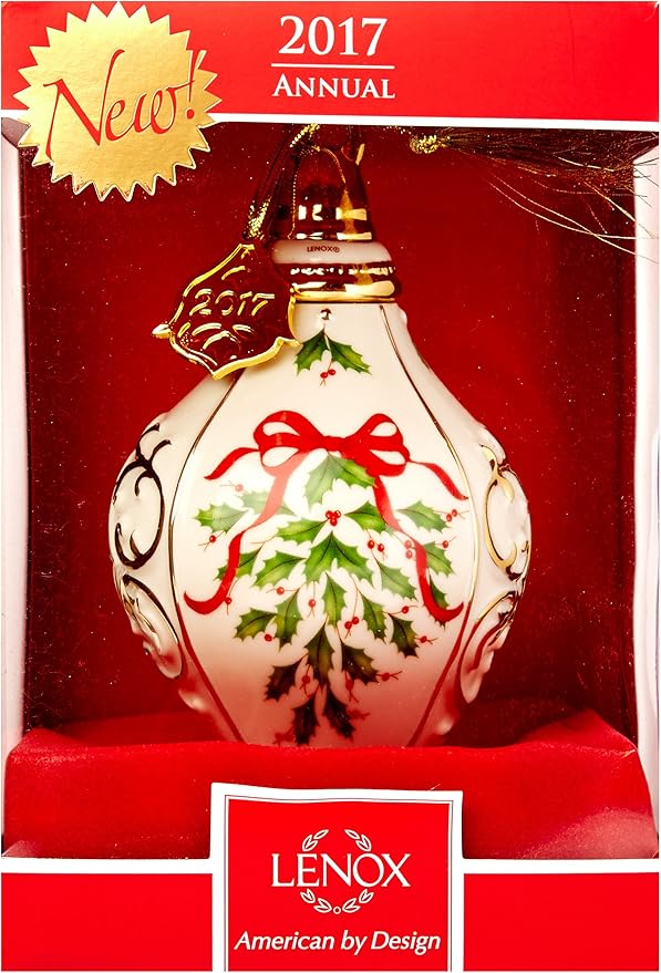 Lenox China Ornaments 2017 Annual Holiday
