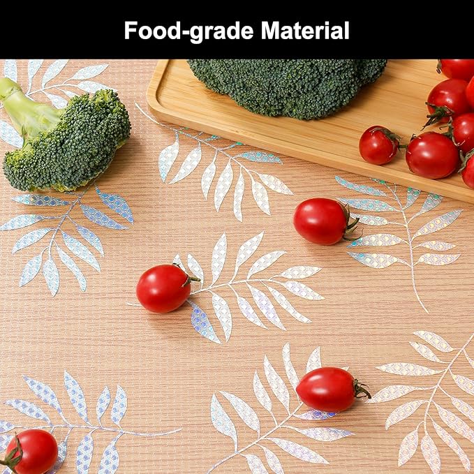 Cooyes Shelf Liner – Premium Non-Adhesive Cabinet & Drawer Liner for Kitchen – Waterproof Shelf Paper with Modern Pattern – Durable EVA Cabinet Mat – Easy to Cut （11.8" W x 360" L）