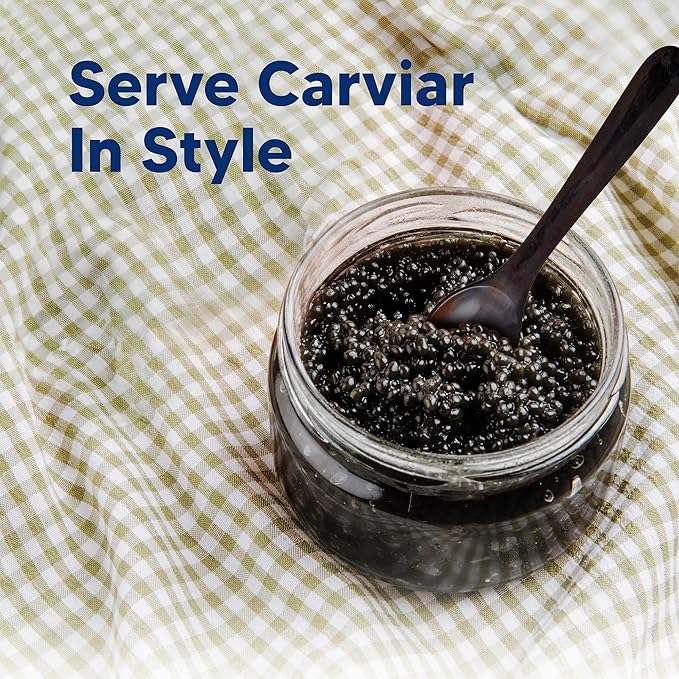 HIC Kitchen Caviar Spoon, Handcrafted in the United Kingdom, Responsibly Sourced Ankole Cow Horn, 3-Inch