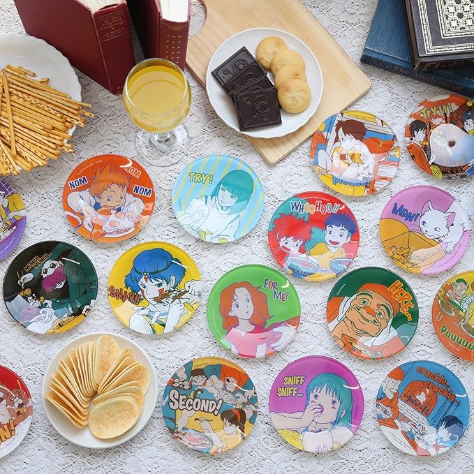 Benelic My Neighbor Totoro Yummy Mini Round Appetizer Glass Plate 4.33" x 4.33" (Please!)