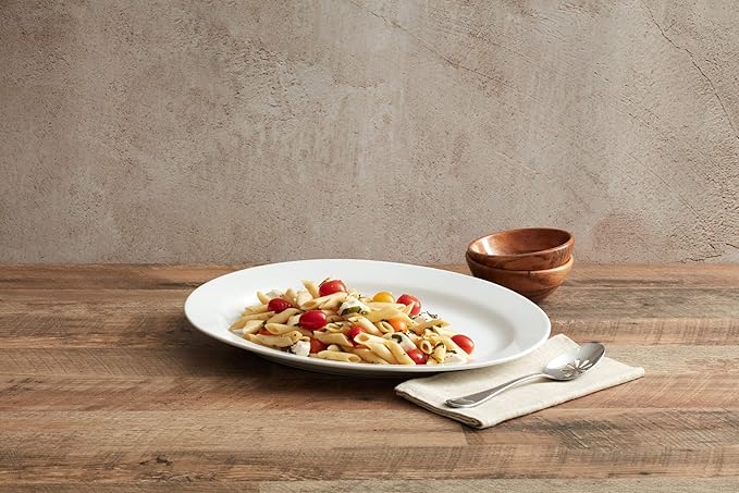Everyday White Oval 16 inch Porcelain Serving Platter, 16-Inch