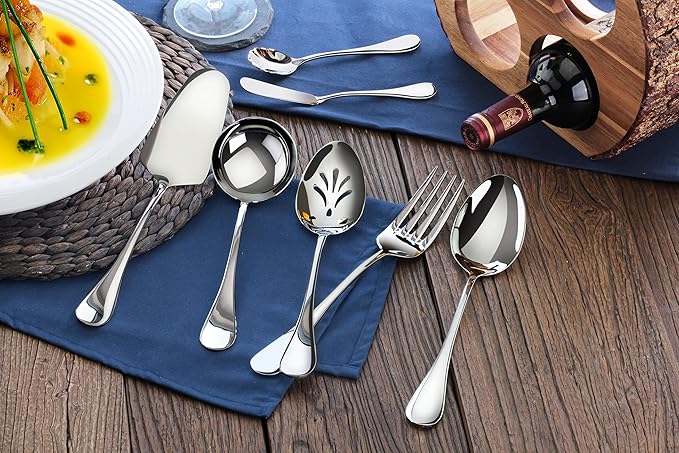 Artaste 56433 Rain 18/10 Stainless Steel 7-Piece Hostess Set