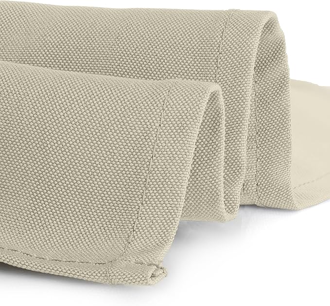 Gee Di Moda Square Tablecloth - 85 x 85 Inch Ivory Table Cloth for Large Square or Round Tables - Heavy Duty Washable Fabric - for Buffet Table, Holiday Party, Dinner, Wedding & Baby Shower