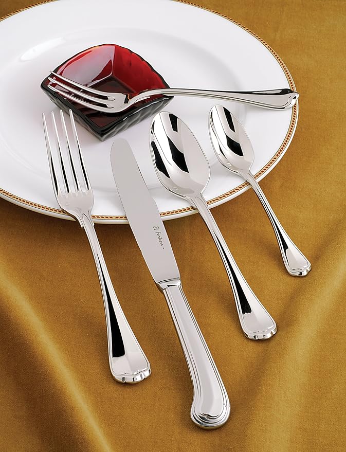 Fortessa San Marco 18/10 Stainless Steel Flatware Solid Handle Table Knife, Set of 12