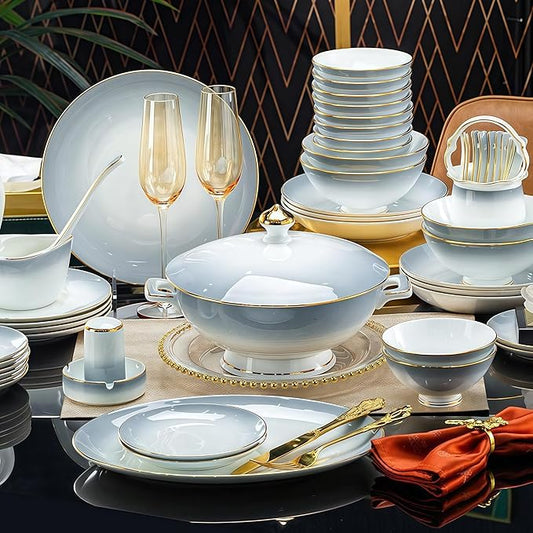 60 Pcs, Top Ceramic Bone China Dinnerware Set, Fine China Dinnerware Sets, Ceramic Tableware Set, Chinese Gifts