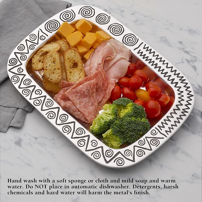 Wilton Armetale Reggae Rectangle Serving Tray, 13.5-Inch