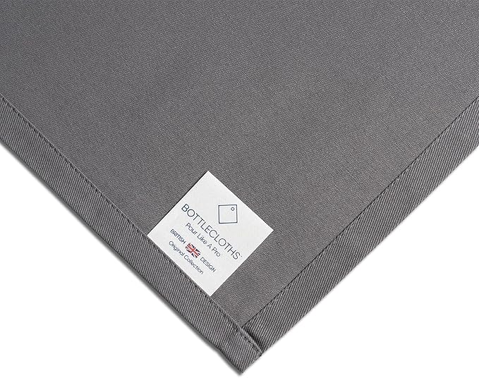 Original Collection, Bottle Cloth for Ice Buckets, Cotton, 42 cm, Corner Hole, Stitched Circle (Platinum, Pack of 1)