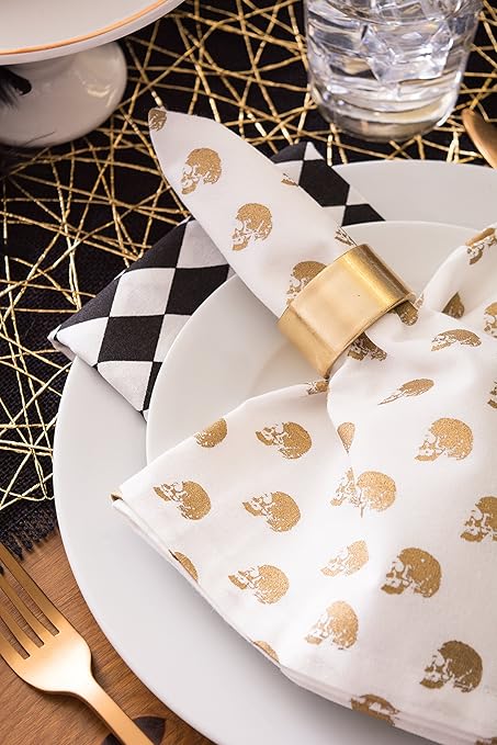 DII Basic Napkin Ring Collection Decorative, Gold, One Size, 6 Count