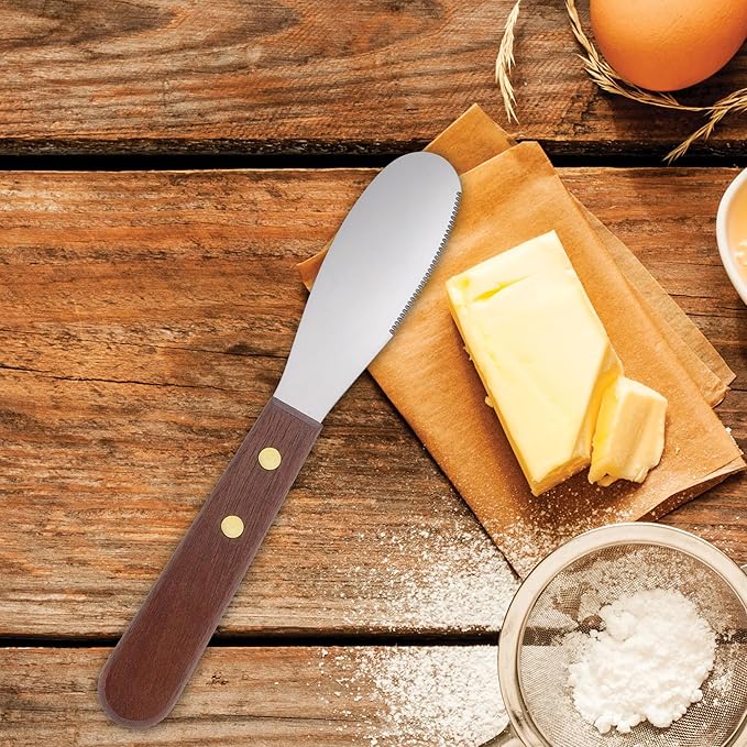 HIC Kitchen Spreader, Stainless Steel Blade with Beechwood Handle